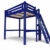 ABC MEUBLES - Hochbett Alpage mit Treppe - ALPAGECH - Dunkelblau, 160x200 - 1