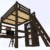 ABC MEUBLES - Hochbett Alpage mit Treppe - ALPAGECH - Schwarz Gebeizt, 120x200 - 3