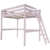 ABC MEUBLES - Hochbett Sylvia mit Leiter - SYLVIAECH - Pastell-lila, 140x200 - 1