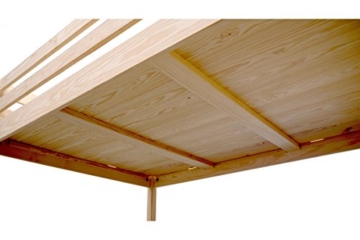 ABC MEUBLES - Hochbett Sylvia mit Leiter - SYLVIAECH - Pastell-lila, 140x200 - 2