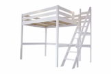 ABC MEUBLES - Hochbett Sylvia mit Treppe - 1130 - Weiß, 140x200 - 1