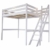 ABC MEUBLES - Hochbett Sylvia mit Treppe - 1130 - Weiß, 140x200 - 1