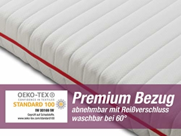 BMM Matratze Klassik 15 - orthopädische 7-Zonen Kaltschaummatratze 160x200 cm, H2 / H3 mittel-fest, Bezug V2 Premium Doppeltuch, Höhe 15cm - 4