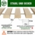 Hansales Rollrost 90x200cm - 300 kg 25 Leisten - Hochwertiger Extra starker Rollattenrost aus echtem Birkenholz - FSC Lattenrost unbehandelt - Lattenrollrost Premium - 3