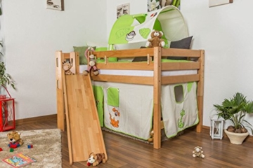 Kinderbett Hochbett Samuel Buche Vollholz massiv mit Rutsche natur inkl. Rollrost - 90 x 200 cm - 6