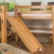 Kinderbett Hochbett Samuel Buche Vollholz massiv mit Rutsche natur inkl. Rollrost - 90 x 200 cm - 1