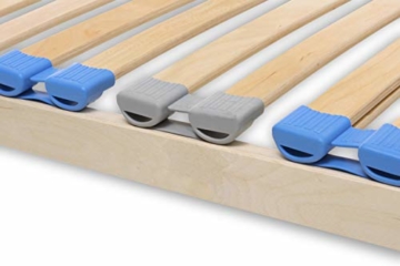MaDeRa 7 Zonen Lattenrost zur Selbstmontage, mit 28 Leisten, extra stabil durch durchgehende Holme Größe 140x200 - 3