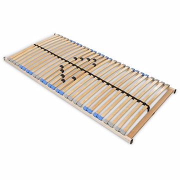MaDeRa 7 Zonen Lattenrost zur Selbstmontage, mit 28 Leisten, extra stabil durch durchgehende Holme Größe 140x200 - 1