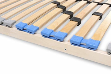 MaDeRa 7 Zonen Lattenrost zur Selbstmontage, mit 28 Leisten, extra stabil durch durchgehende Holme Größe 140x200 - 7