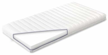 MSS® JUNIOR Kinder- und Jugendmatratze, Gr. 70x200x14 cm, RG35, inkl. versteppter Bezug (Oberstoff: 100% Polyester, Füllung: 200g PES-Vlies, Unterstoff: 30g PP-Vlies), NEU - 1