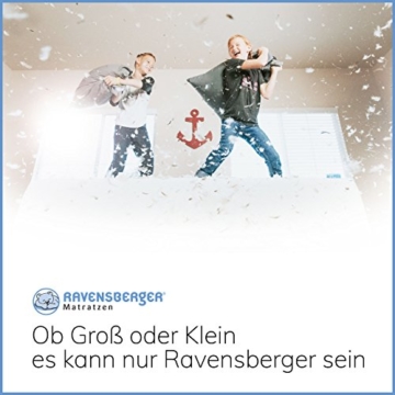 RAVENSBERGER Kinderbett HR-Kaltschaummatratze 70 x 140 cm | Antimon FREI - Silber FREI - ohne optische Aufheller | Baumwoll-Doppeltuch-Bezug - 6