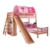 Relita Etagenbett Sky, Buche massiv natur mit Rutsche + Stofftunnel pink-rosa - 1