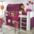 Steens For Kids Tunnelzelt für Kinderbett, Hochbett, 88 x 69 x 91 cm (B/H/T), Baumwolle, lila - 3