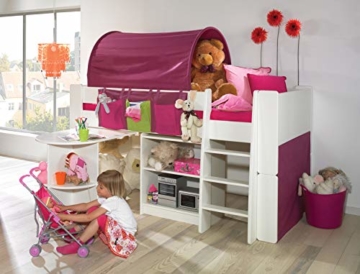 Steens For Kids Vorhangset für Kinderbett, Hochbett, 5 tlg, 176 x 75 x 91 cm (B/H/T), Baumwolle, Pink - 3