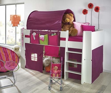 Steens For Kids Vorhangset für Kinderbett, Hochbett, 5 tlg, 176 x 75 x 91 cm (B/H/T), Baumwolle, Pink - 4