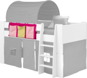 Steens Kids Side Hanger for Mid Sleeper Bed with 3 Pockets, Pink by Steens - 1