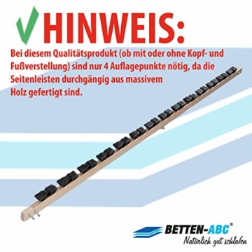 SUPERFLEX NV-MZV 7-Zonen-Montagerost, 42 stabile Federholzleisten mit durchgehenden Holmen Größe 90x200 - 5