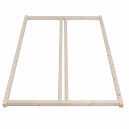 TUGA - Holztech Naturholzrahmen für Rollroste passend für alle Betten ohne Auflagerleisten geeignet inkl Schrauben, ideal auch als tiefes Bettgestell zu verwenden - 1