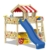 WICKEY Etagenbett CrAzY Circus Kinderbett Hochbett mit Rutsche, Dach und Lattenboden, blaue Plane + blaue Rutsche, 90x200 cm - 3
