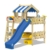 WICKEY Etagenbett CrAzY Circus Kinderbett Hochbett mit Rutsche, Dach und Lattenboden, blaue Plane + blaue Rutsche, 90x200 cm - 1
