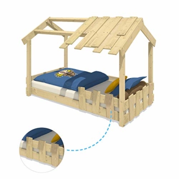 WICKEY Kinderbett 'CrAzY Beach' - Bodentiefes Spielbett - Einzelbett - 90x200 cm - 3