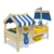 WICKEY Kinderbett mit Dach CrAzY Finny Spielbett mit Schiffanbau und Segel Abenteuerbett mit Lattenboden, blau, 90x200 cm - 2
