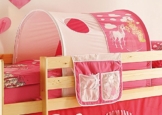 AVANTI TRENDSTORE - Tunnel und Tasche für Hochbett in verschiedenen Motiven (Prinzessin (rosa/pink)) - 1