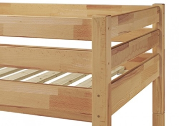 Erst-Holz® Etagenbett Stockbett Buche Natur massiv 90x200 Hochbett mit 2 Rollroste 60.17-09 - 5