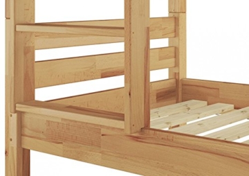 Erst-Holz® Etagenbett Stockbett Buche Natur massiv 90x200 Hochbett mit 2 Rollroste 60.17-09 - 7