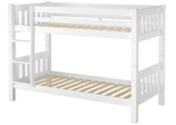 Erst-Holz® Schönes Kinderstockbett Kiefer Massivholz weiß 90x200cm Kinderzimmer Etagenbett Rollrost 60.06-09W - 1