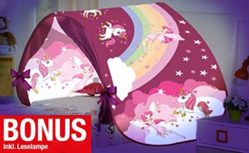 Magic Dreams Märchen Pop Up Tunnel Zelt Spieltunnel Höhle für Hochbett Kinderbett Bogen Bettzelt Bettdach rosa pink - 1