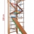 Turnwand Kinder Gym Klettergerüst ˝Kinder-3-220-Farbe˝ Holz Sportgerät Kletterwand Sprossenwand mit Stange Fitness - 2