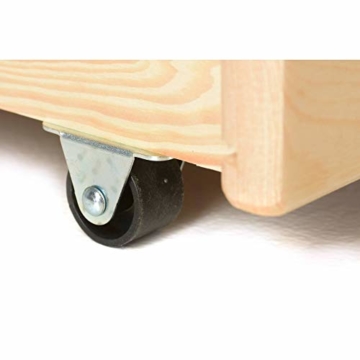 acerto 20040 2X Bettschublade Holz für Bettgestell * Robust * Massives Kieferholz * Rollen | Bettkasten, Bettauszug mit Rollen | Rollbettkasten, Rollcontainer zur Aufbewahrung von Bettwäsche - 3