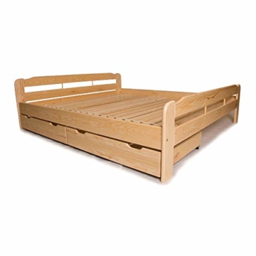 acerto 20040 2X Bettschublade Holz für Bettgestell * Robust * Massives Kieferholz * Rollen | Bettkasten, Bettauszug mit Rollen | Rollbettkasten, Rollcontainer zur Aufbewahrung von Bettwäsche - 5