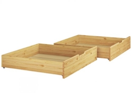 Erst-Holz® Bettkasten für unsere Etagenbetten - 2-teilig - Kiefer Natur - 90.10-S2 - 1