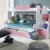 Etagenbett Segan Hochbett mit Bettkasten, Farbauswahl, Modern Bett für Kinderzimmer (Weiß/Rosa, ohne Matratze) - 4