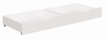 Hoppekids Schubkastenset auf Rollen 2 stück für Kinderbett, Jugendbett, Juniorbett, Etagenbett,liegefläche 70 x 160 cm teilmassiv, Holz, weiß, 153 x 60 x 19 cm - 5