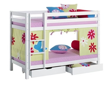 Hoppekids Schubkastenset auf Rollen 2 stück für Kinderbett, Jugendbett, Juniorbett, Etagenbett,liegefläche 70 x 160 cm teilmassiv, Holz, weiß, 153 x 60 x 19 cm - 6