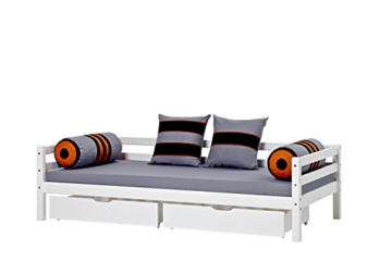 Hoppekids Schubkastenset auf Rollen 2 stück für Kinderbett, Jugendbett, Juniorbett, Etagenbett, liegefläche 90 x 200cm, teilmassiv, Holz, weiß, 182 x 60 x 19 cm - 4