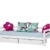 Hoppekids Schubkastenset auf Rollen 2 stück für Kinderbett, Jugendbett, Juniorbett, Etagenbett, liegefläche 90 x 200cm, teilmassiv, Holz, weiß, 182 x 60 x 19 cm - 5