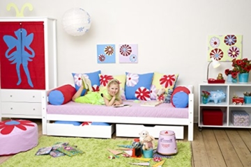 Hoppekids Schubkastenset auf Rollen 2 stück für Kinderbett, Jugendbett, Juniorbett, Etagenbett, liegefläche 90 x 200cm, teilmassiv, Holz, weiß, 182 x 60 x 19 cm - 6