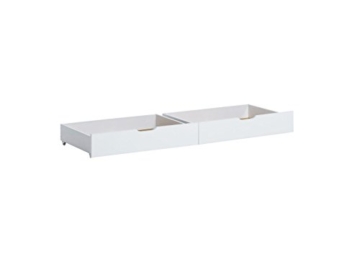 Hoppekids Schubkastenset auf Rollen 2 stück für Kinderbett, Jugendbett, Juniorbett, Etagenbett,liegefläche 70 x 160 cm teilmassiv, Holz, weiß, 153 x 60 x 19 cm - 1