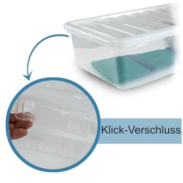 Unterbettbox mit Deckel transparent - 