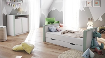Vladon Bettkasten Unterbau Schubkasten Baby Nandini mit Rollen in Weiß matt - 2