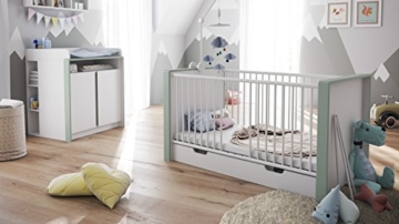 Vladon Bettkasten Unterbau Schubkasten Baby Nandini mit Rollen in Weiß matt - 3
