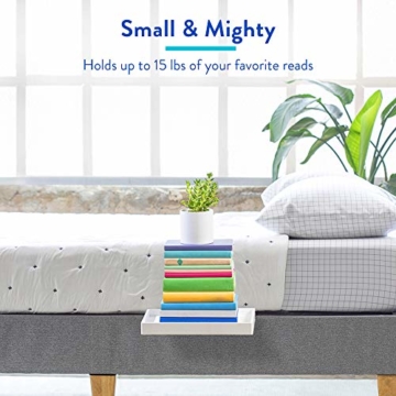 BedShelfie Slide Das Original Nachttisch Regal - 3 Farben / 3 Größen - GESEHEN AUF Business-Insider und Kickstarter (Slide, Bambus in Weiß) - 2