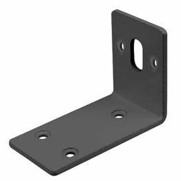 10 Stk Schwerlast Winkelverbinder Langloch (82+58) x45mm Lochplattenwinkel Dicke 3mm Montagewinkel Holzverbinder L Form Möbel Eckwinkel Kaltgewalzter Stahl Einbrennlackierung Ein Paar Tragkraft 30Kg - 1