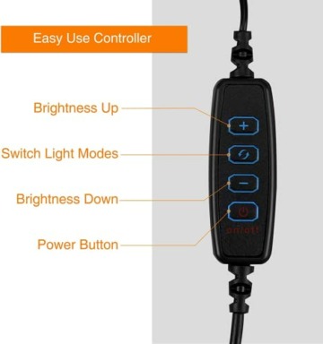 38 LED Klemmleuchte Leselampe, 3-Stufen Farbtemperatur, 10 Helligkeit dimmbar, Augenschutz Schreibtischlampe für Kinder, 360 ° Flexibler Schwanenhals Clip Tischlampe [Energieklasse A+] - 4