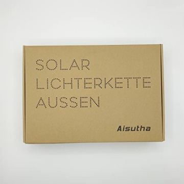 Aisutha Solar Lichterkette Aussen, 8M 40 LED Solar 8 Modi Kristall Kugeln Wasserdicht IP65 Outdoor Solar für Garten, Terrasse, Balkon, Hochzeit - 8