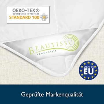 Beautissu ganzjahres Bettdecke 135x200 cm – Warme Microfaser Schlafdecke für Allergiker geeignet – Atmungsaktive Steppdecke für das ganze Jahr - BeauNuit MD - 3